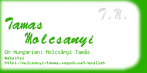 tamas molcsanyi business card
