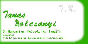 tamas molcsanyi business card